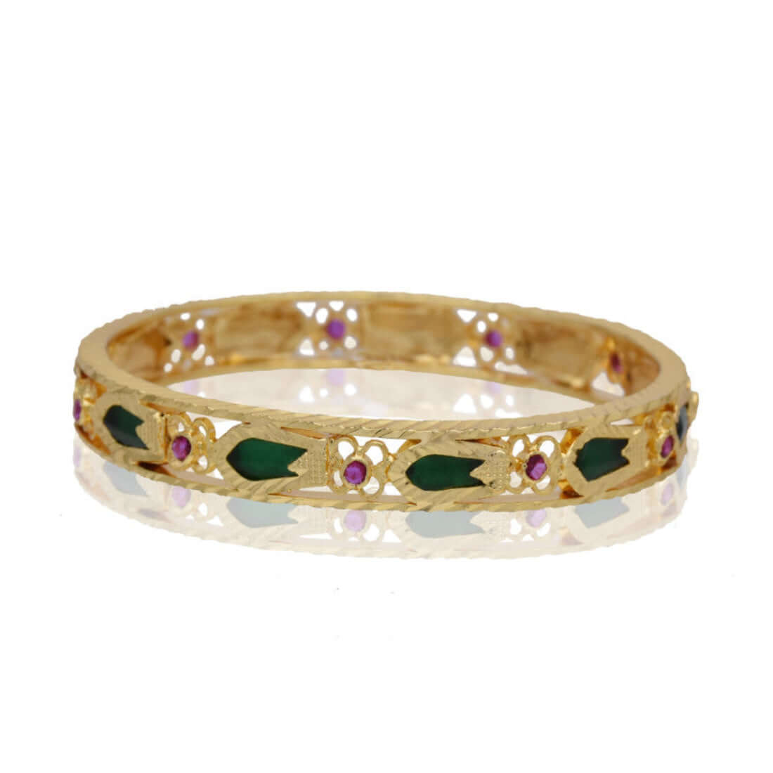 Gold Plated Thin Nagapadam Bangles