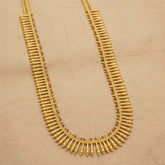 Gold Plated Traditional Ruby Stone Long Chain