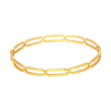 Elegant Gold Plated Link Design Plain Bangle, a trendy gold plated designer bangle for women.