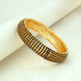 GoldPlatedMaroonStoneStuddedDesignerBangle