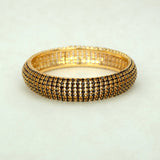 GoldPlatedMaroonStoneStuddedDesignerBangle