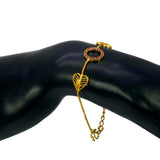 Ruby Stone Heart Love Bracelet