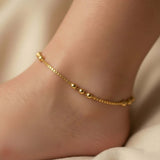 Gold_Plated_Designer_Three_Beads_Thin_Box_Chain_Anklets