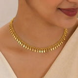 Gold Plated Link Chain 1-Line Elakkathali Necklace