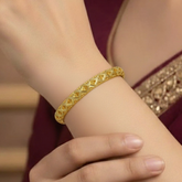 Gold Plated Net Bangle