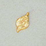 Gold Plated Om Engraved Conch Shell Pendant