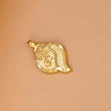 Gold Plated Om Engraved Conch Shell Pendant