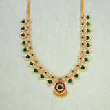 Gold-Plated-Traditional-Indian-Green-Palakka-Necklace