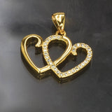 Golden-double-heart-cz-pendant