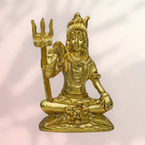 Gold Plated Small Lord Shiva idol