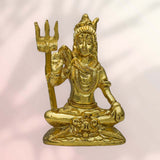 सोने की परत चढ़ी छोटी भगवान शिव की मूर्ति