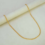 Stylish Gold Plated Cutting Bhanu Priya Chain displayed on a smooth surface, showcasing its elegant design and shine.