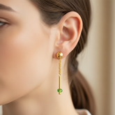 Gorgeous Long Crystal Hanging Chain Drop Earrings