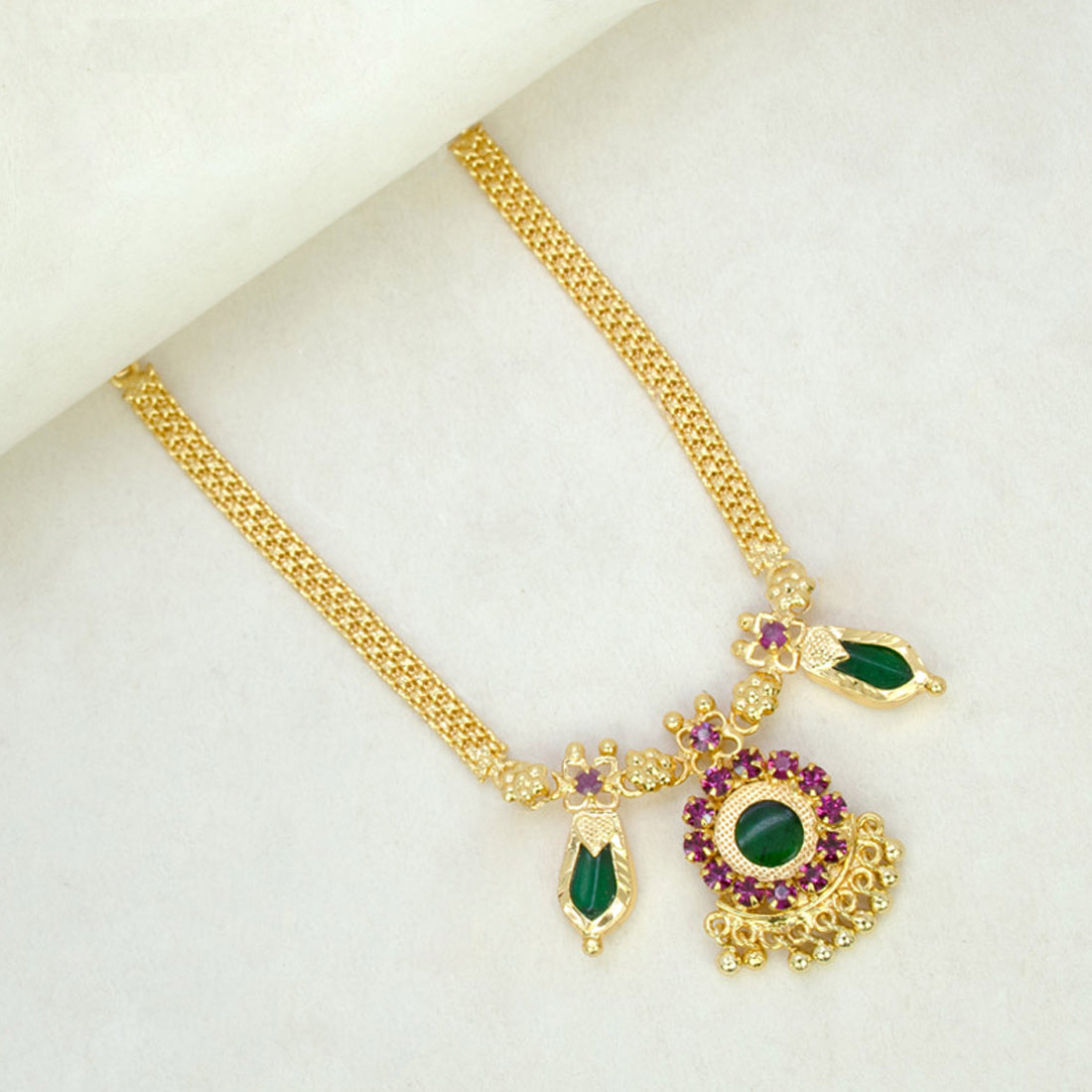 single-nagapadam-necklace-green