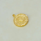 Gold Plated Round Sri Guruvayoorappan Pendant
