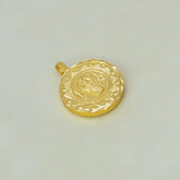 Gold Plated Round Sri Guruvayoorappan Pendant
