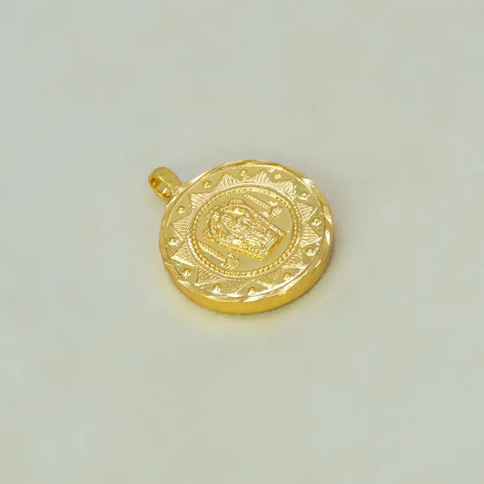 Gold Plated Round Sri Guruvayoorappan Pendant