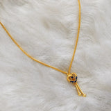 Heart Design Stone Pendant Simple Necklace