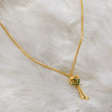 Heart Design Stone Pendant Simple Necklace