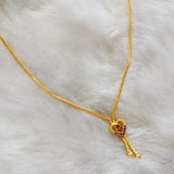 Heart Design Stone Pendant Simple Necklace