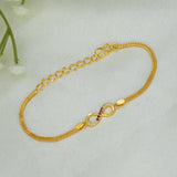 Gold Plated Infinity CZ Stone Bracelet