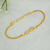 Gold Plated Infinity CZ Stone Bracelet