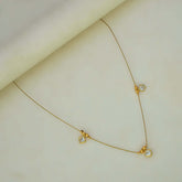Triple Square-cut CZ Pendants Invisible Chain Necklace - White