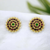 Kemp_and_green_stone_white_pearl_temple_earring