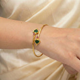Kerala Gold Plated Open Palakka Bangle Bracelet