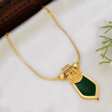 Kerala Lakshmi Green Nagapadam Pendant Necklace