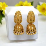 Small Gold Plated Leaf Studs Umbrella Jumkas