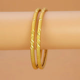 Gold-Plated Lightweight Daily Wear Pipe Bangles