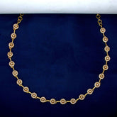 Marvelous Gold Plated Round Stone Necklace showcasing a stunning design with round ruby/CZ stones.