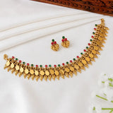 Antique Kemp Stone Peacock Elakkathali Choker Set