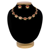 Trendy Matte Gold-plated Lotus Necklace Set