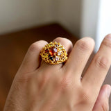 Men's Premium Gold Plated Navaratna Model Finger Ring