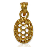Micro gold plated little designer net pendant