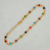 Multi-Colour Star Design Stone Bracelet