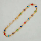 Multi-Colour Star Design Stone Bracelet