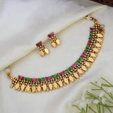 Antique Multi-colour Stone Elakkathali Choker Set