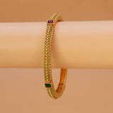 Antique Matte Multi-Colour Kemp Stone Bangle