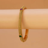 Antique Matte Multi-Colour Kemp Stone Bangle