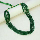 Multi-Layered-Dark-Green-Crystal-Fashion-Necklace
