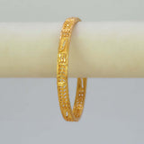 Gold-Plated Lattice Filigree Net Bangle
