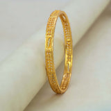 Gold-Plated Lattice Filigree Net Bangle