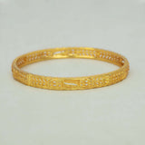 Gold-Plated Lattice Filigree Net Bangle