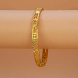 Gold-Plated Lattice Filigree Net Bangle