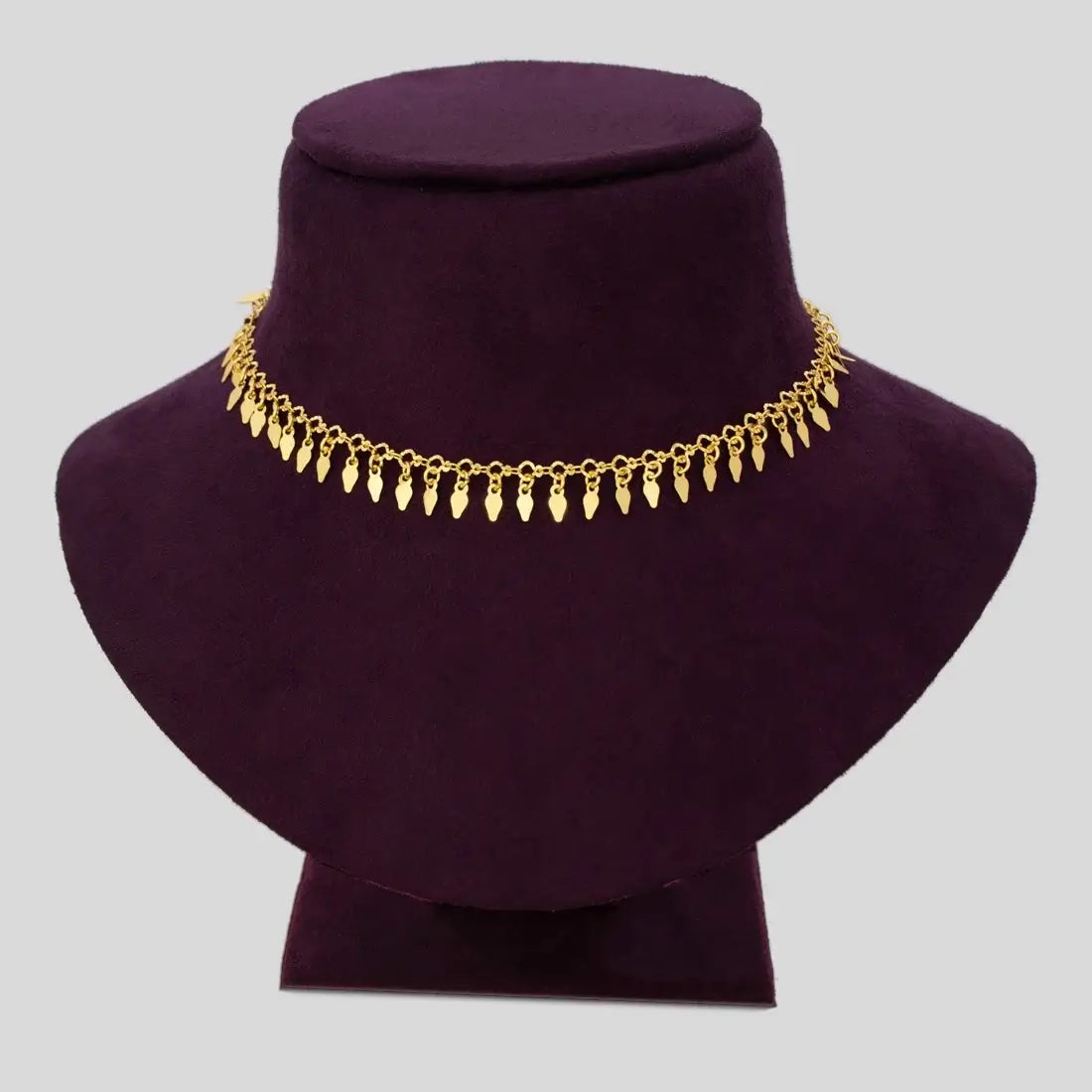 Gold Plated Link Chain 1-Line Elakkathali Necklace