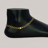 Delicate Gold-Plated Oval Link Anklets