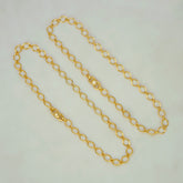 Delicate Gold-Plated Oval Link Anklets